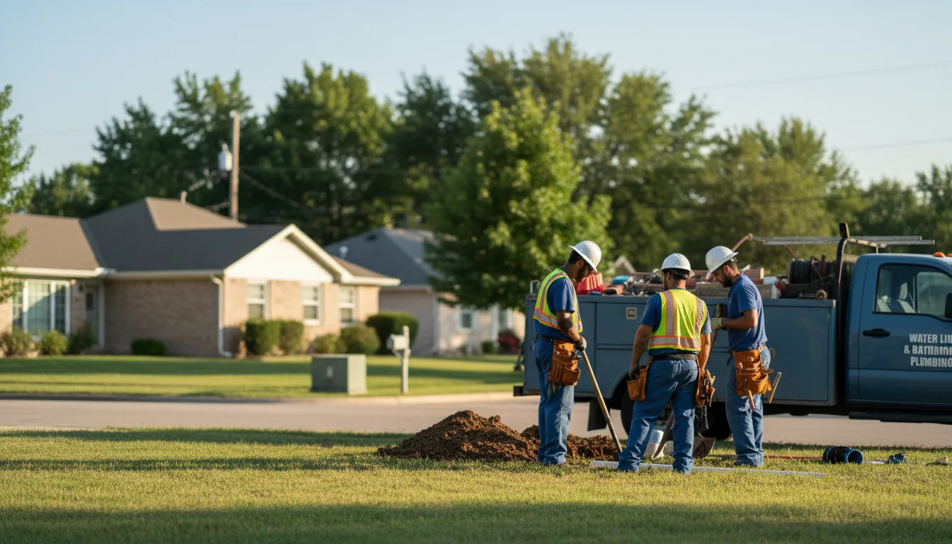 Residential water line and bathroom plumbing service in Arnoldsville, GA